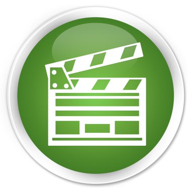 Sinema klibi simgesi yeşil düğmesi