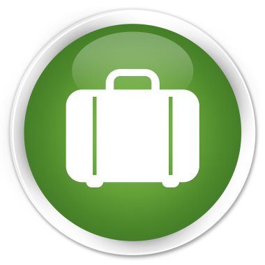 Çanta simgesi yeşil düğme