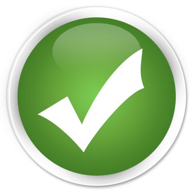 Yeşil kutsal kişilerin resmi düğme doğrulamak