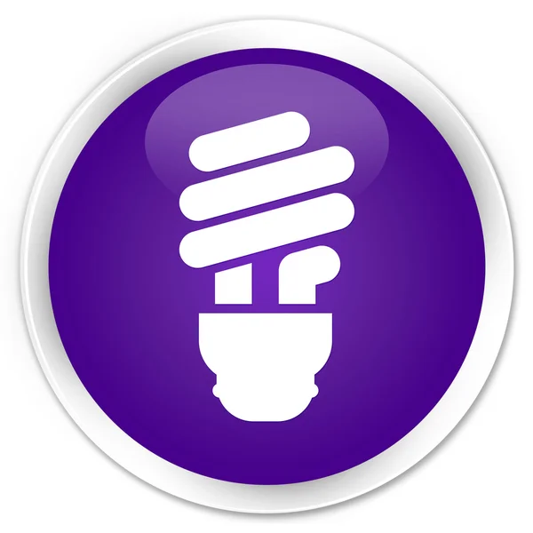 灯泡图标紫色按钮 — 图库照片