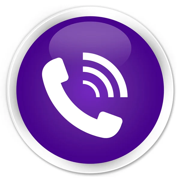 Teléfono timbre icono púrpura botón — Foto de Stock