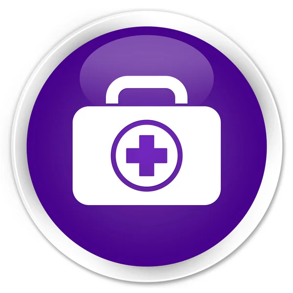 Kit di pronto soccorso icona pulsante viola — Foto Stock