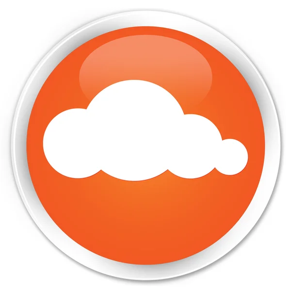 Cloud ikonen orange knapp — Stockfoto