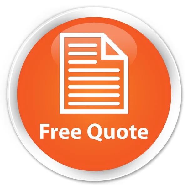 Free quote orange button — Stock Photo, Image