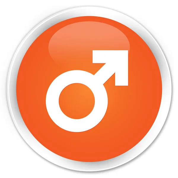 Icône mâle bouton orange — Photo