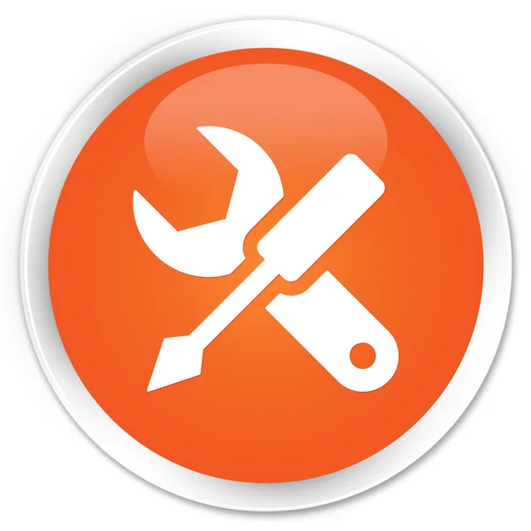 Nastavení ikonu oranžové tlačítko — Stock fotografie