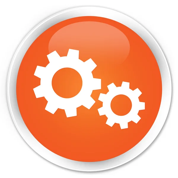 Folyamat ikon narancssárga gomb — Stock Fotó