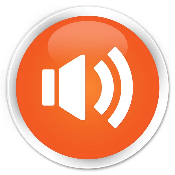 Icono de volumen botón naranja —  Fotos de Stock
