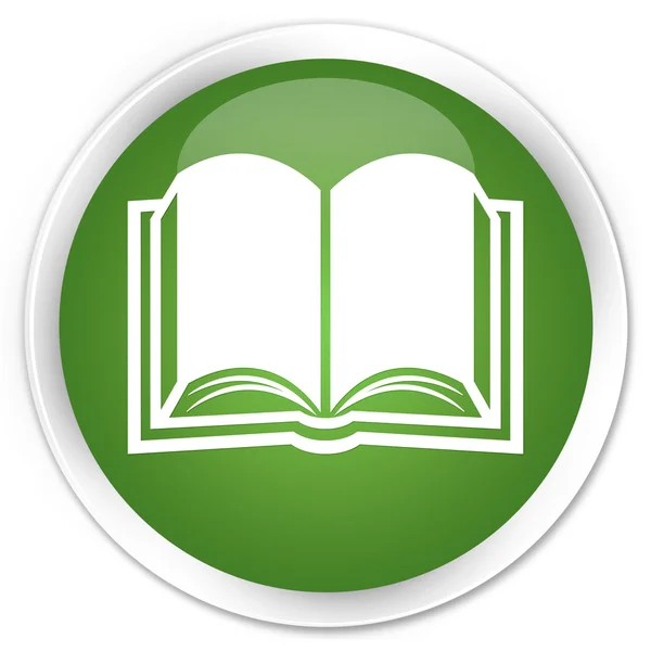 Boek pictogram groene knop — Stockfoto