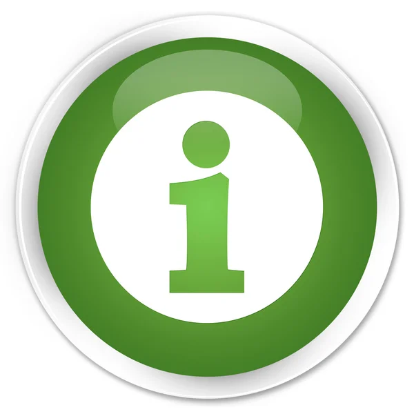 Info pictogram groene knop — Stockfoto