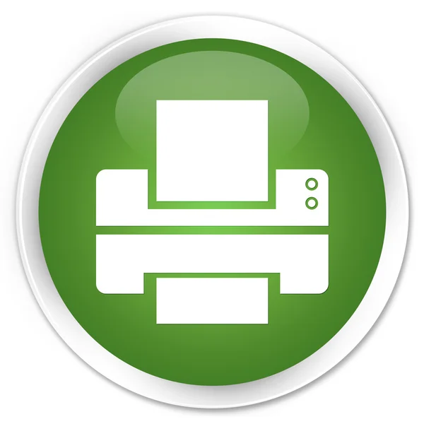 Impressora botão verde — Fotografia de Stock