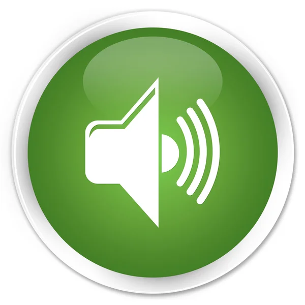 Volume icon green button — Stock Photo, Image