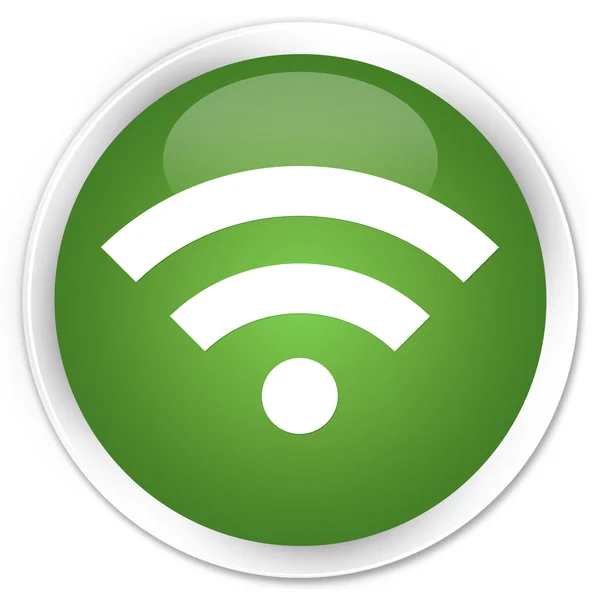 WiFi simgesi yeşil düğme — Stok fotoğraf