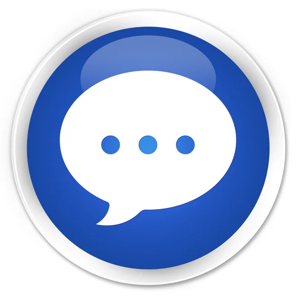 Komentarz (rozmowa bańka) ikona niebieski przycisk — Zdjęcie stockowe