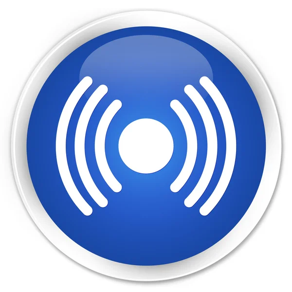 Network signal icon blue button — Stock Photo, Image