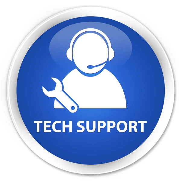 Tech Support ikonen blå knapp — Stockfoto