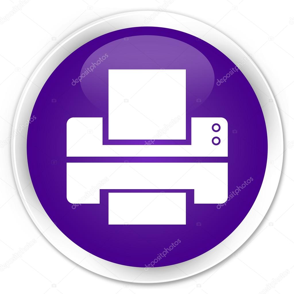 Printer icon purple button