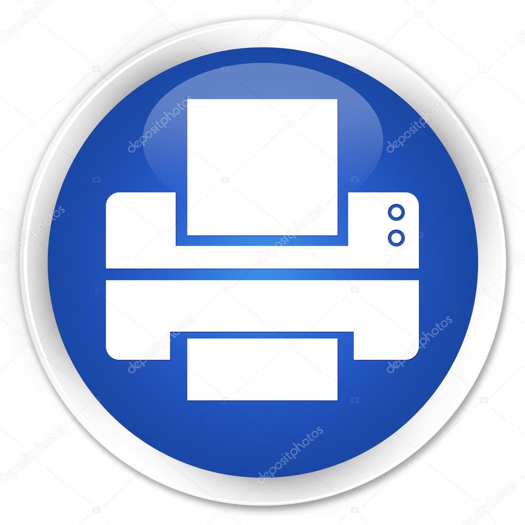 Printer icon blue button