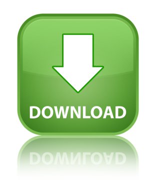 (Ok simgesi) parlak yeşil yansıyan kare düğme download