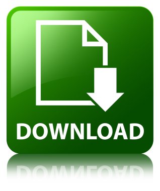 (Belge simgesi) parlak yeşil yansıyan kare düğme download