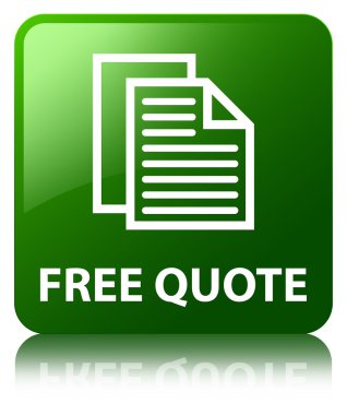 Ücretsiz fiyat teklifi parlak yeşil kare düğme yansıyan