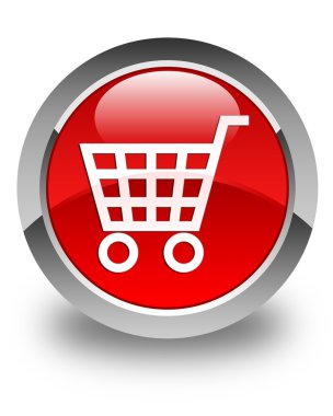 EC-ommerce kutsal kişilerin resmi parlak kırmızı yuvarlak düğme