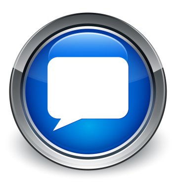 Konuşma balonu simgesini parlak mavi düğme