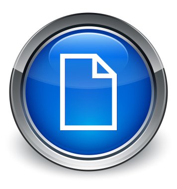 Boş sayfa parlak mavi düğme