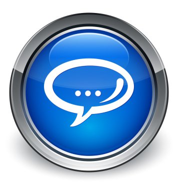 Sohbet simgesi parlak mavi düğme