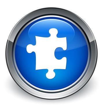 Bulmaca kutsal kişilerin resmi parlak mavi düğme