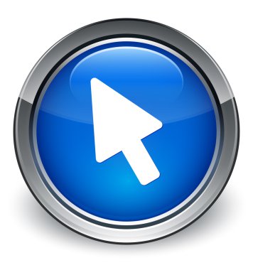 İmleç simgesi parlak mavi düğme