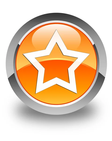 Gwiazda ikona błyszczący pomarańczowy okrągły przycisk — Zdjęcie stockowe
