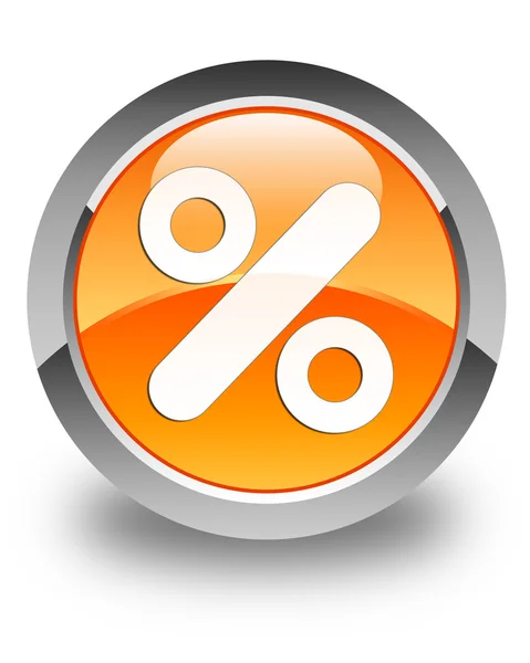 Discount icon glossy orange round button — Stock Photo, Image