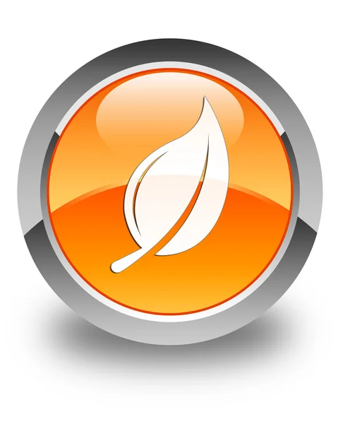 List ikonu lesklé oranžové kulaté tlačítko — Stock fotografie