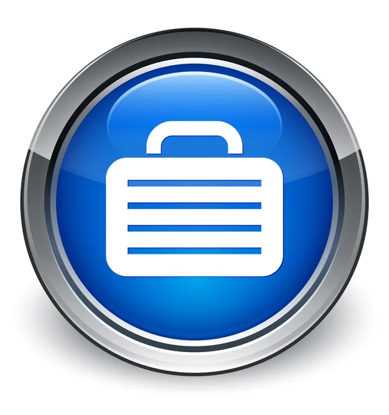 Torba na ikonę lśniący niebieski przycisk — Zdjęcie stockowe
