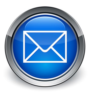 E-posta kutsal kişilerin resmi parlak mavi düğme