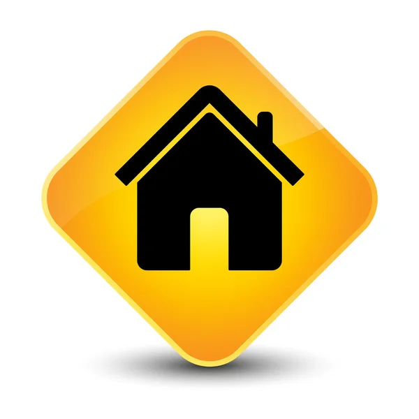 Domů ikonu žluté tlačítko — Stock fotografie