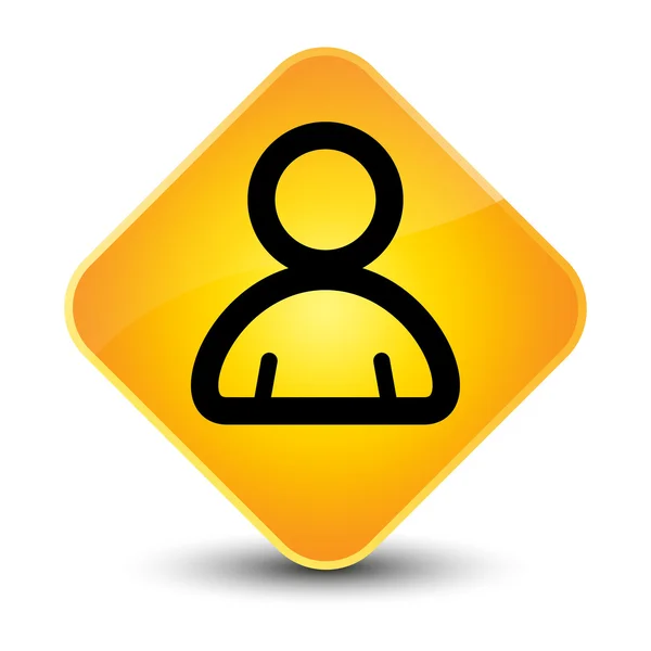 Member icon yellow button — Stock Photo, Image
