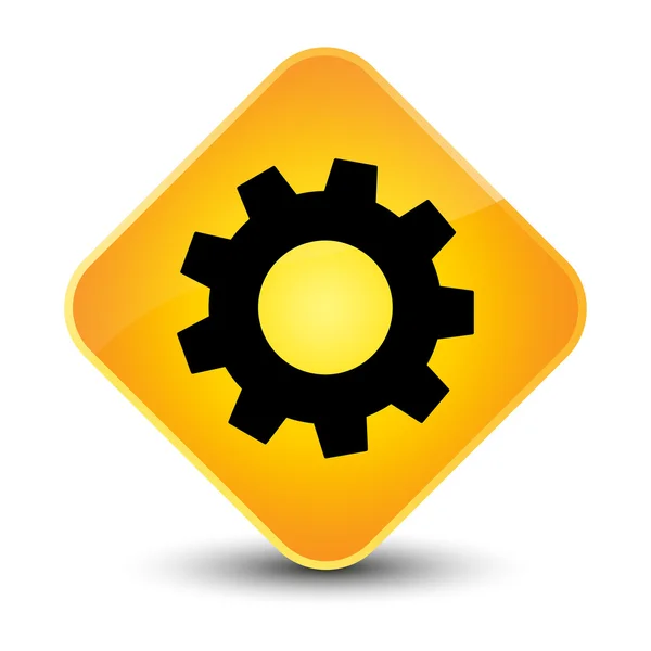 Nastavení ikonu žluté tlačítko — Stock fotografie