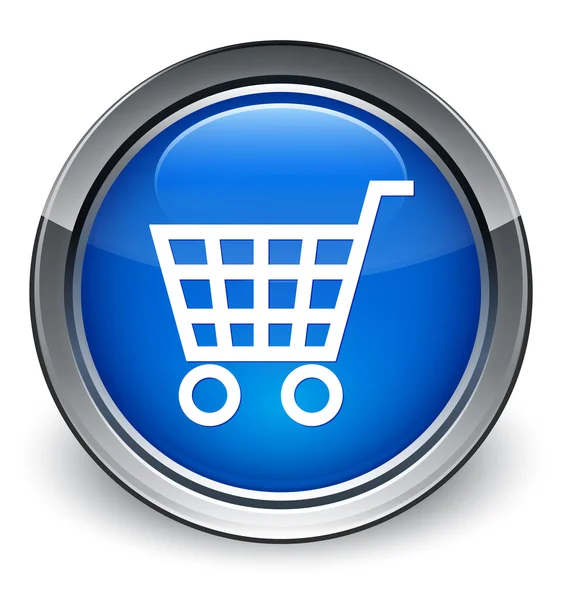 E-commerce  icon glossy blue button — Stock Photo, Image