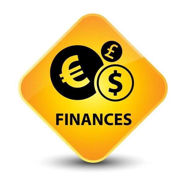 Finances yellow button — Stock Photo, Image
