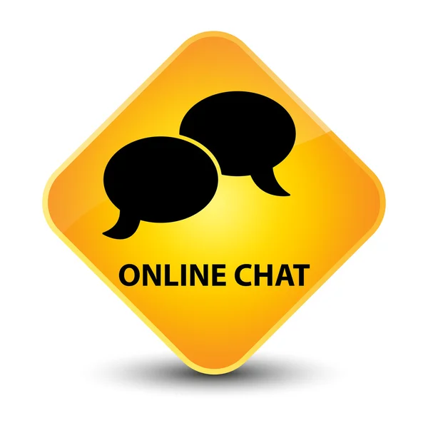 Online chat gula knappen — Stockfoto