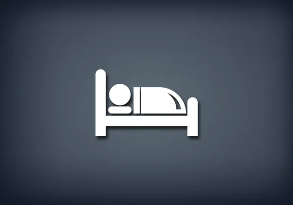 Otel yatak simgesi