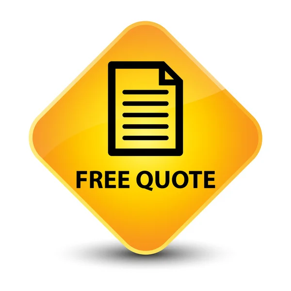 Free quote yellow button — Stock Photo, Image