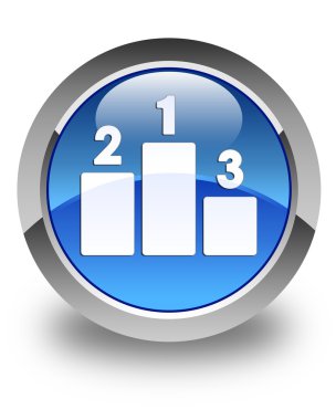 Podyum kutsal kişilerin resmi parlak mavi yuvarlak düğme