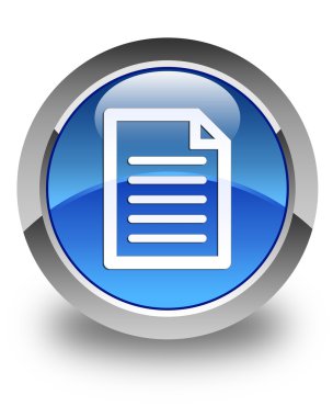 Sayfa simgesi parlak mavi yuvarlak düğme