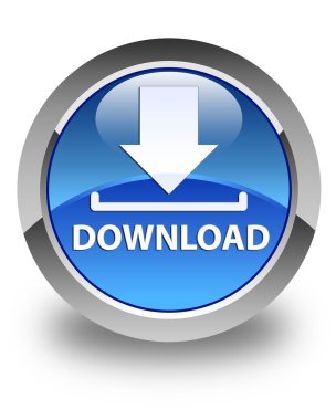 Parlak mavi yuvarlak düğme download
