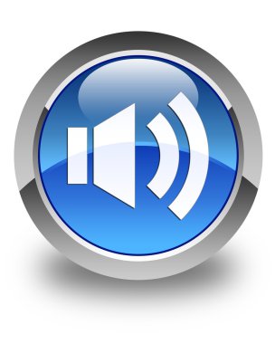 Ses simgesi parlak mavi yuvarlak düğmesi