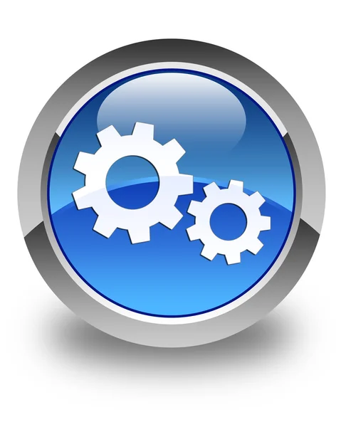 İşlem simgesi parlak düğme mavi