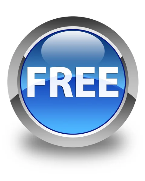 Free glossy blue round button — Stock Photo, Image